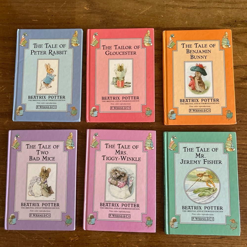 Lot of 6 Beatrix Potter The Original Peter Rabbit Books